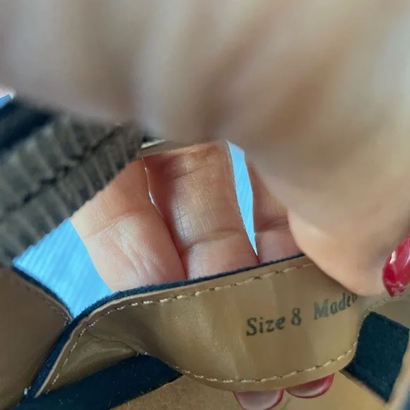 Chic Navy Blue Dolce Vita Wedge Sandals in size 8 - Picture 7 of 8